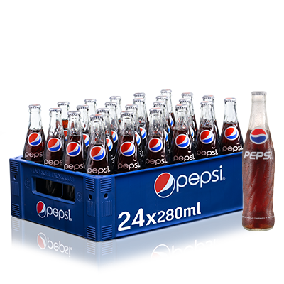 Pepsi 280ml bottle per crate of 24 bottles