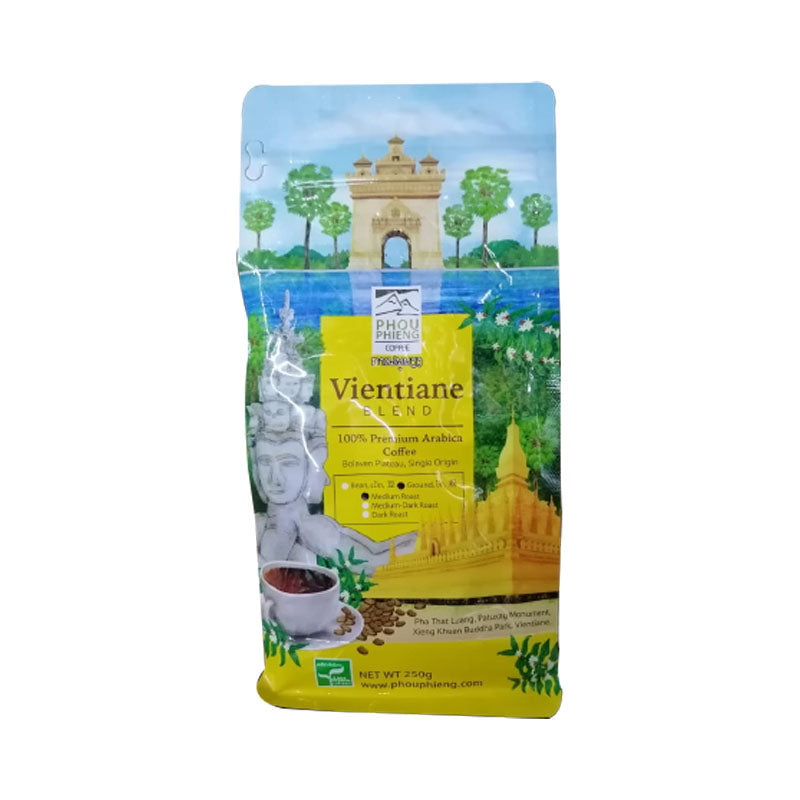 Phou Phieng Coffee Premuim Arabica Ground 250g ( Medium Roast)