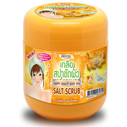 Proton Happy Beauty Body Spa Salt Scrub ດ້ວຍສານສະກັດ Curcumin, Yogurt ແລະ Honey 700g