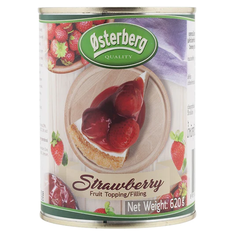 Qsterberg Quality Strawberry Fruit Topping Filing 620g