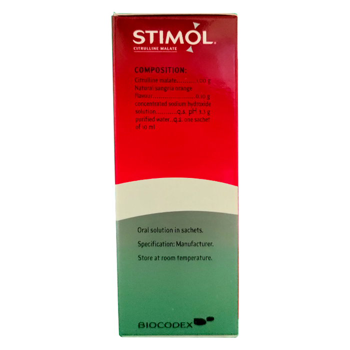 STIMOL Citrulline Malate ກ່ອງມີ 18 ຊອງ ແກ້ອາການປວດເມື່ອຍ ແລະ ເມື່ອຍລ້າ