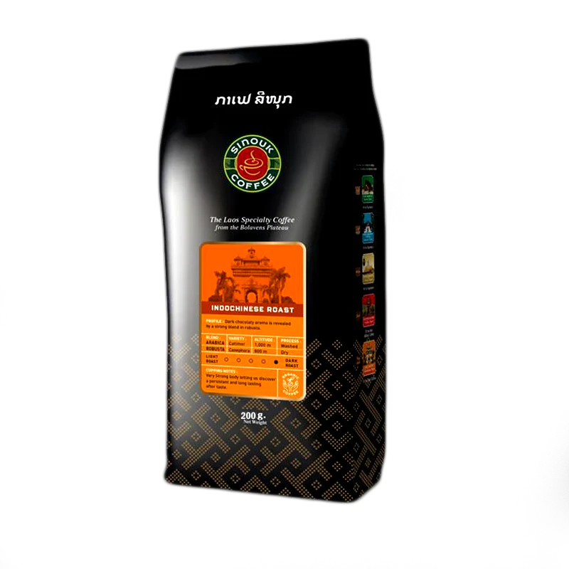 Sinouk Coffee Indochinese Roast Coffee Beans ຂະໜາດ 200g