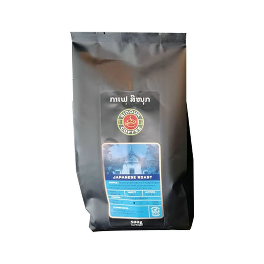 Sinouk Coffee Japanese Roast Coffee Ground Size 500g