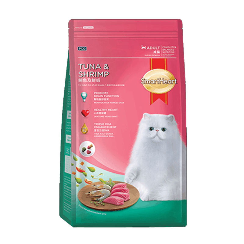 SmartHeart Tuna-Shrimp Cat Food for Adult Cat 1.2kg