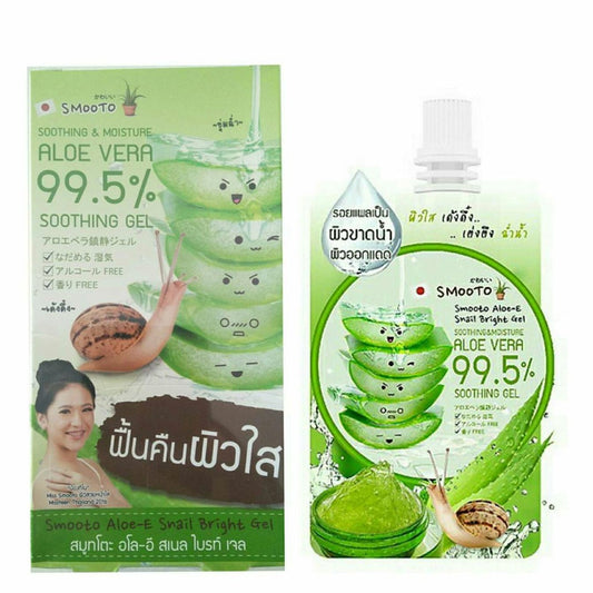 Smooto Aloe-E Snail Bright Gel 50g ຊອງ4