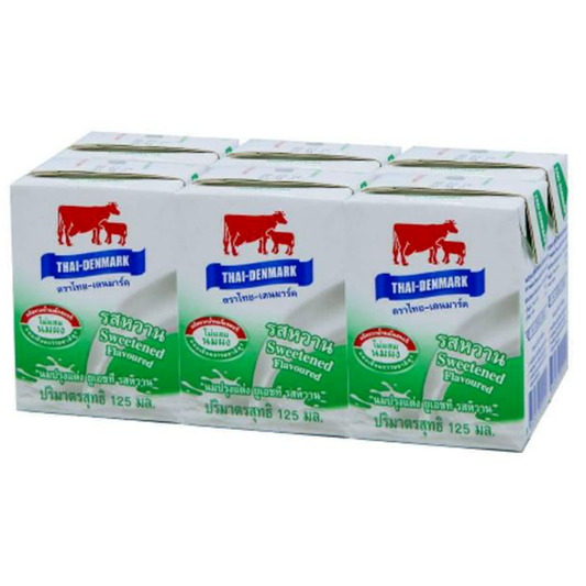 Thai-Denmark UHT Sweetened Flavoured 125ml Pack of 6 boxes