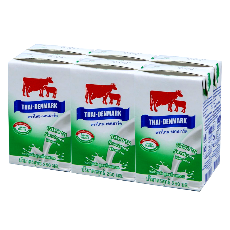 Thai-Denmark UHT Sweetened Flavoured 250ml Pack of 6 boxes