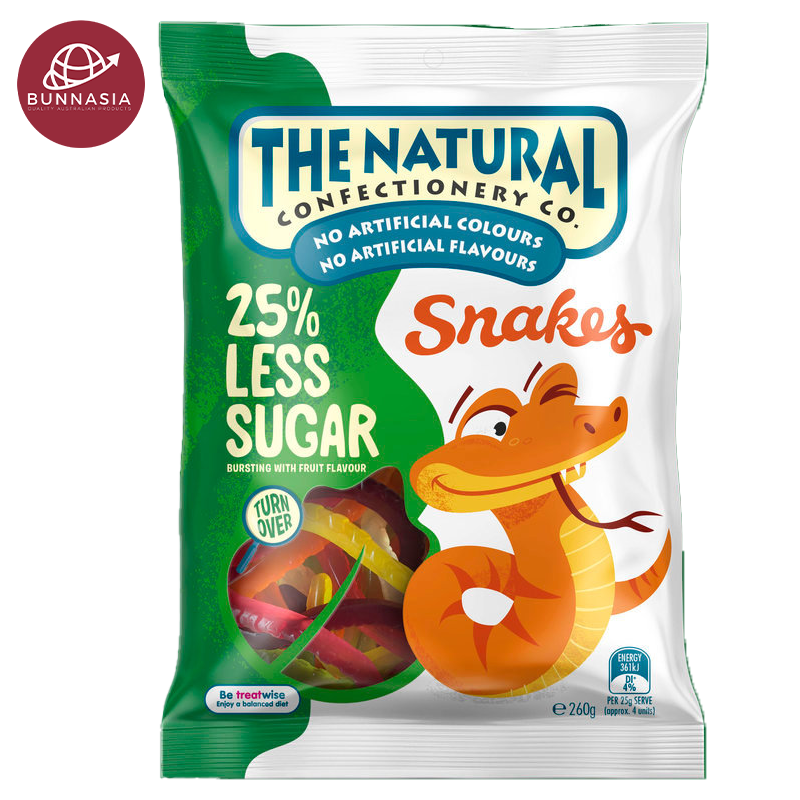 The Natural Confectionery Co. Snakes Less Sugar 230g