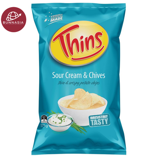 Thins & Crispy Potato Chips Sour Cream & Chives Flavor 175g