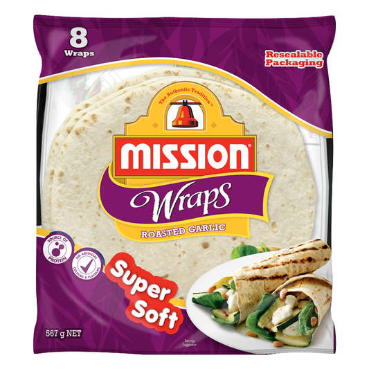 TORTILLA WRAP GARLIC 360g