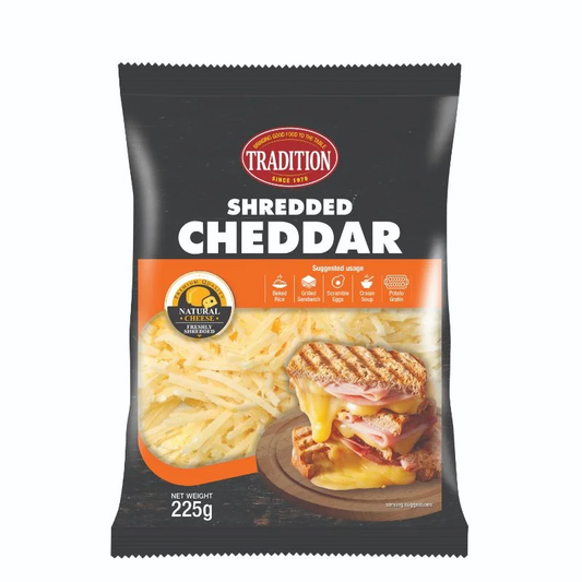 Tradition Shredded Cheddar Cheese Size 225g