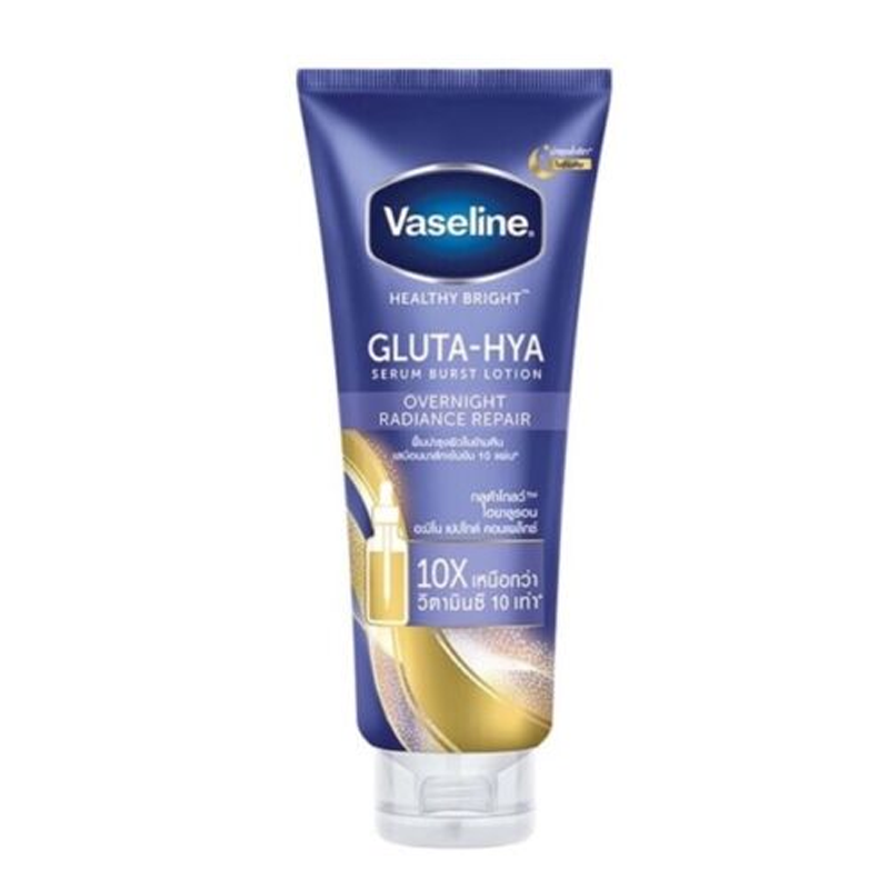 Vaseline Gluta Hya Lotion Overnight Radiance Repair Serum Burst Healthy 330 ml