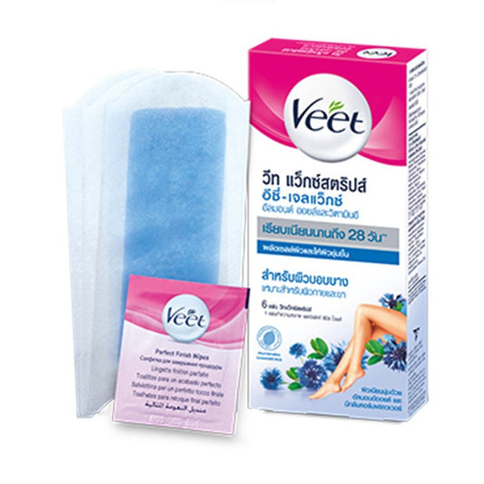 Veet Wax Stripes Almond Oil & Vitamin E 6Sheets