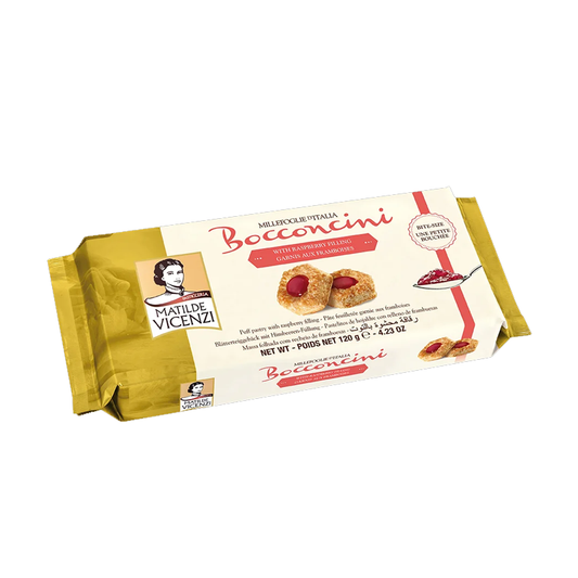 Vicenzi Bocconcini  Puff Pastry Filled With Raspberry Filling 120g