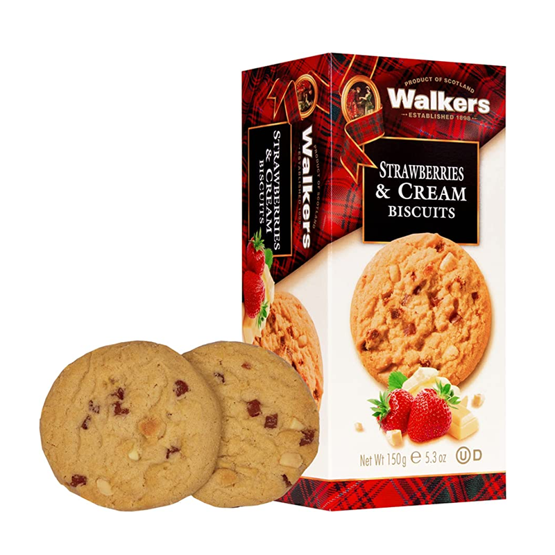 Waikers Strawberries & Lemon Biscuits 150g