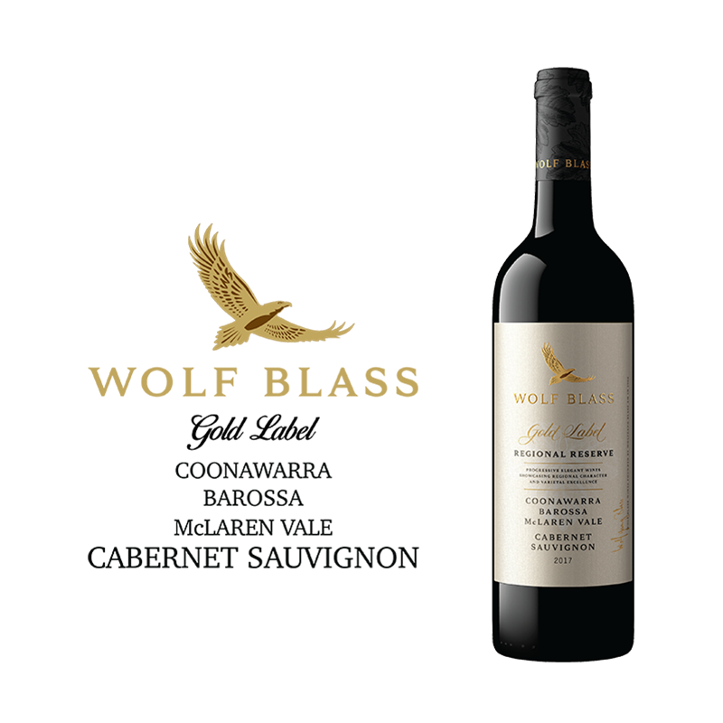 Wolf Blass Gold Label Coonawarra Barossa McLaren Vale Cabernet Sauvignon 750m