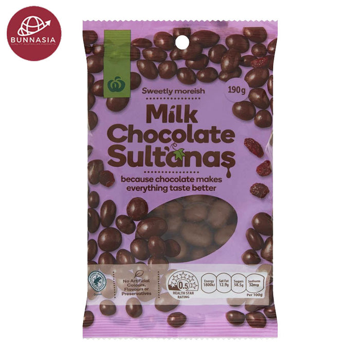 Woolworths Milk Chocolate Sultanas 190g — Shopping D Service Platform