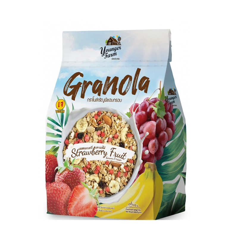 Younger Farm Granola Strawberry And Fruit 225g