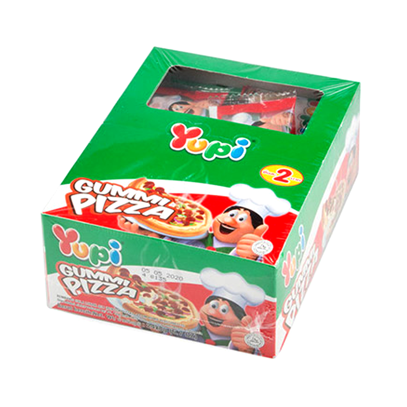 Yupi Pizza Jelly Gummy Mixed Fruit Flavor Candy Pack 24pcs